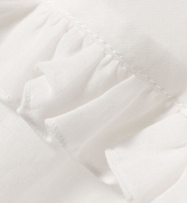 SHIPS for women「* 〈手洗い可能〉強撚 コットン シアー ボイル フリル ブラウス ◇」|シャツ・ブラウス|