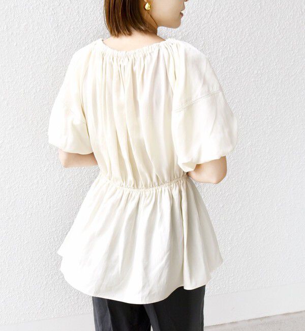 SHIPS for women「【WEB限定】〈洗濯機可能〉麻混 2WAY オフショルダー ブラウス」|シャツ・ブラウス|