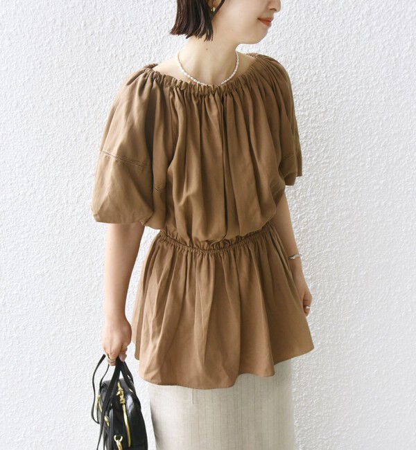 SHIPS for women「【WEB限定】〈洗濯機可能〉麻混 2WAY オフショルダー ブラウス」|シャツ・ブラウス|