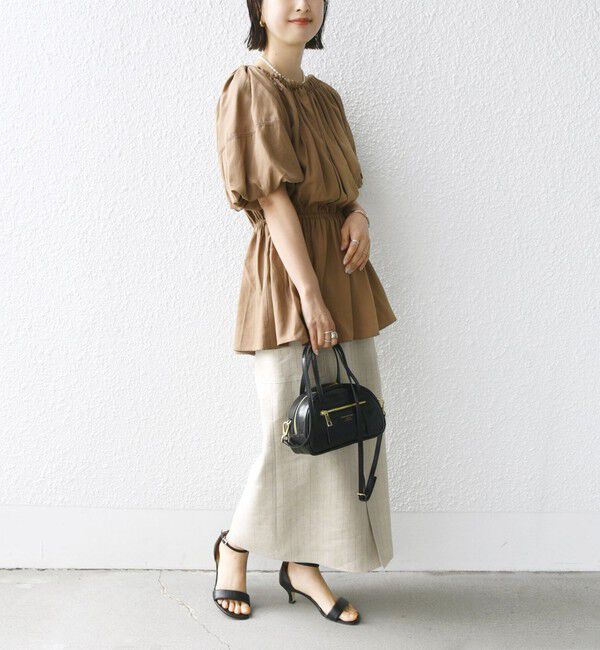 SHIPS for women「【WEB限定】〈洗濯機可能〉麻混 2WAY オフショルダー ブラウス」|シャツ・ブラウス|