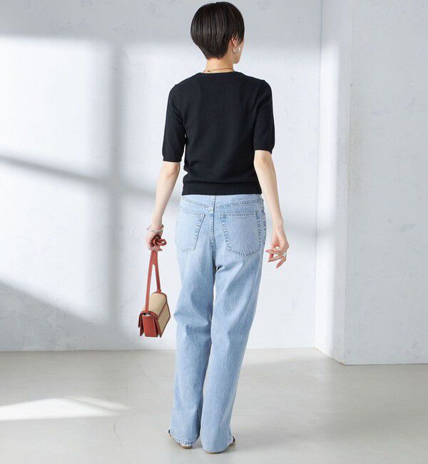 SHIPS for women「〈手洗い可能〉コットン ナイロン リブ ニット TEE」|ニット・セーター|