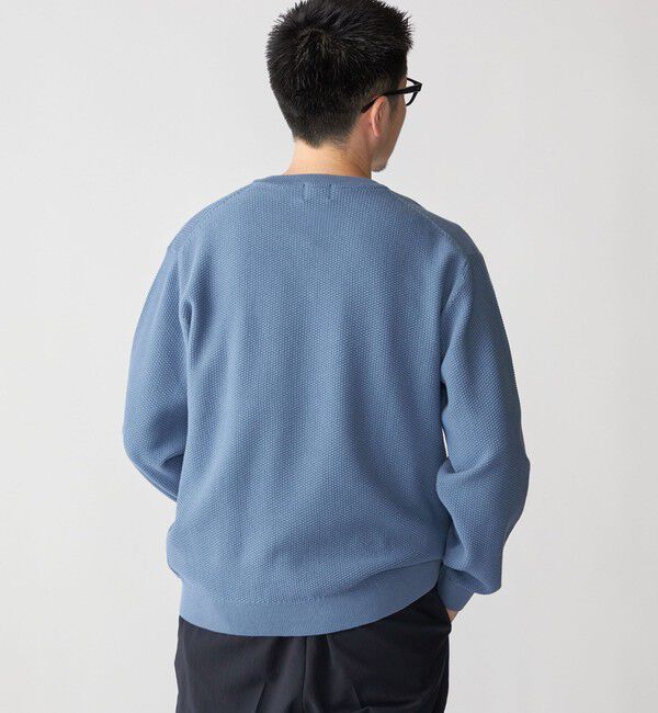 SHIPS「SHIPS:〈洗濯機可能〉SOLOTEX(R) コットン ピケ Vネック ニット」|ニット・セーター|