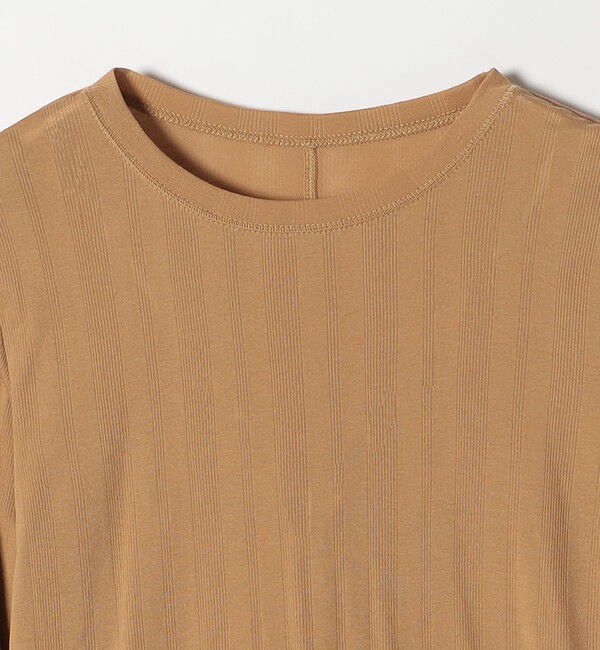 SHIPS any「SHIPS any:〈洗濯機可能〉シアー リブ ロング スリーブ クルーネック TEE」|Tシャツ・カットソー|