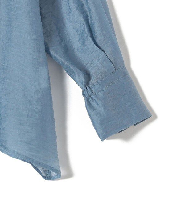 SHIPS for women「【WEB限定】〈洗濯機可能〉シアー プリーツ ヨーク パールモチーフボタン ブラウス」|シャツ・ブラウス|