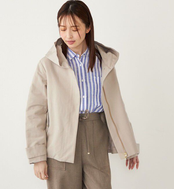 SHIPS Colors 「SHIPS Colors:〈手洗い可能〉フードカラー ショートコート」|その他|ベージュ