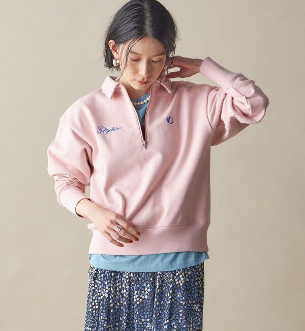 SHIPS for women「SHIPS NINE CASE:〈洗濯機可能〉ハーフ ジップ スウェット プルオーバー」|スウェット・ジャージ|