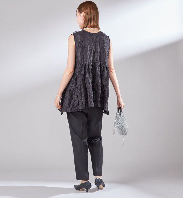 SHIPS for women「TORRAZZO DONNA:〈手洗い可能〉フラワー ティアード ブラウス」|シャツ・ブラウス|