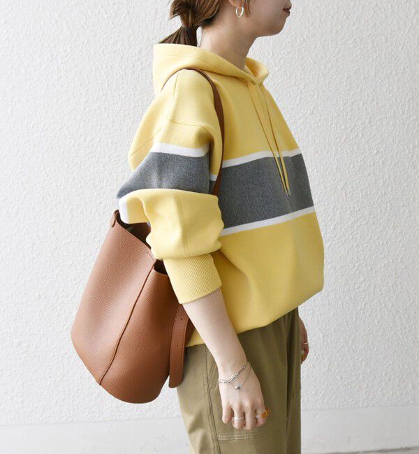 SHIPS any「SHIPS any:〈手洗い可能〉パネル ボーダー フーディー ニット プルオーバー」|パーカー|