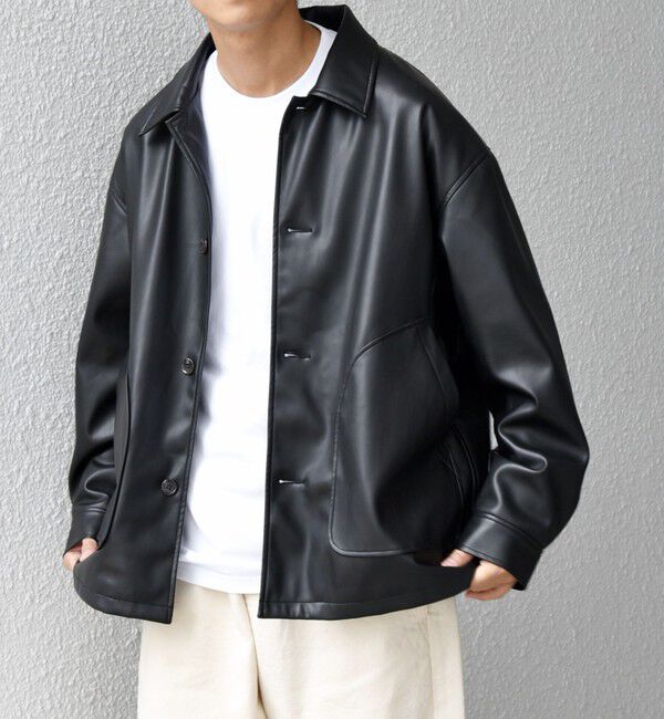 SHIPS any「SHIPS any: ハンティング ポケット リラックス カバーオール ジャケット◇」|その他|ブラック