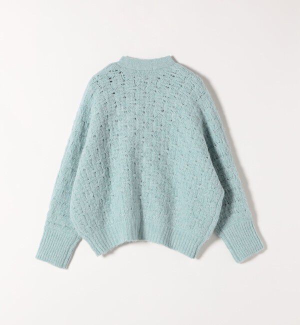 quaranciel「quaranciel: 透かし編み Vネック コンパクト ドルマンニットカーディガン」|カーディガン|