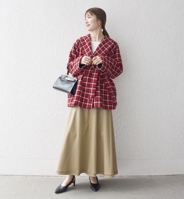 SHIPS any「SHIPS any: ブロック ツイード コクーン コート」|その他|