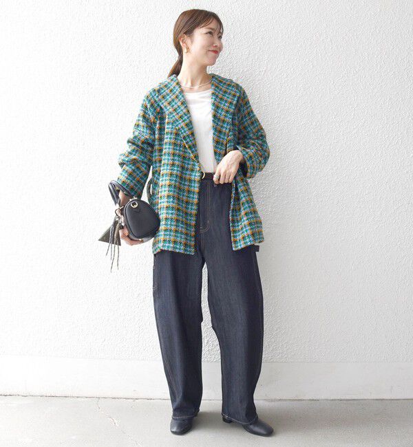 SHIPS any「SHIPS any: ブロック ツイード コクーン コート」|その他|