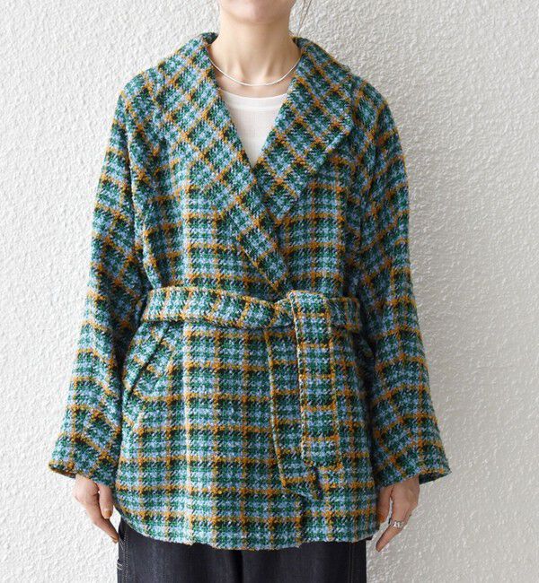 SHIPS any「SHIPS any: ブロック ツイード コクーン コート」|その他|