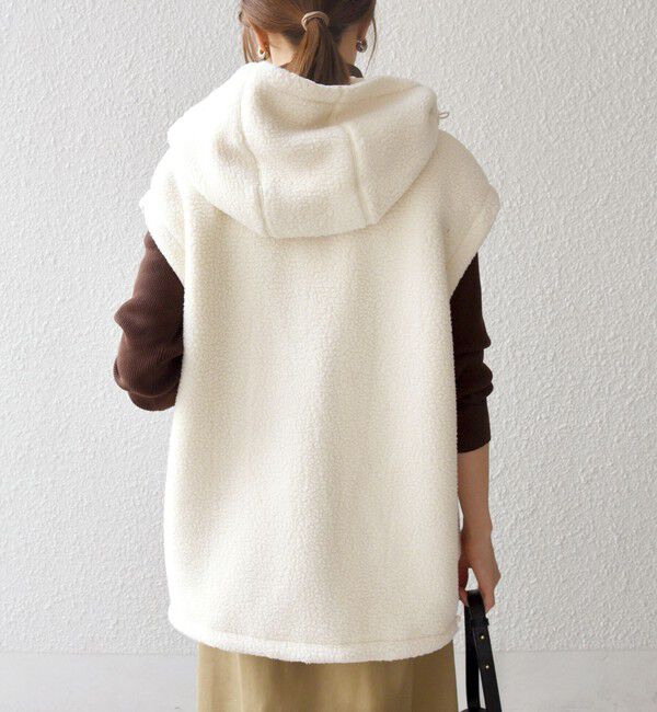 SHIPS any「SHIPS any: ナイロン &times; ボア リバーシブル フーディー ベスト」|ベスト・ジレ|