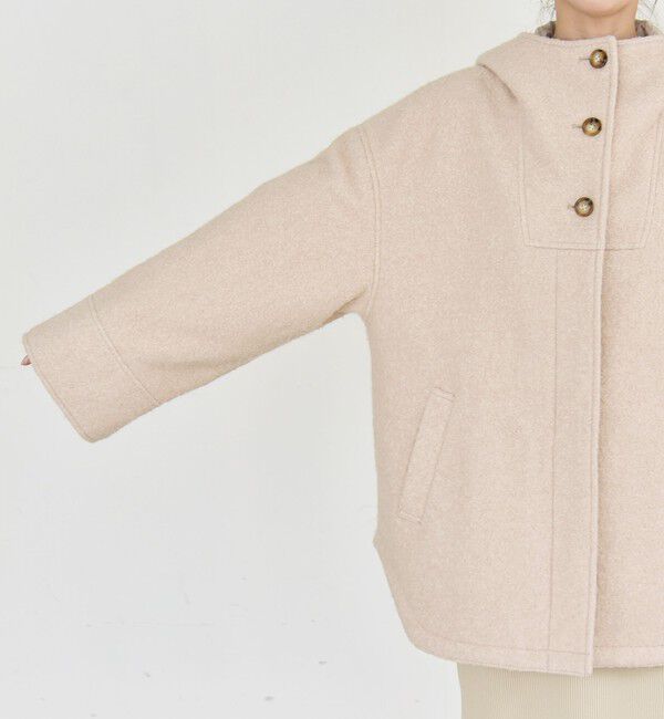 quaranciel「quaranciel: スタンドカラー フーデット ミディ コート」|その他|