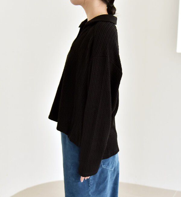 quaranciel「quaranciel:〈手洗い可能〉ケーブル ジャージー ラガー プルオーバー」|Tシャツ・カットソー|