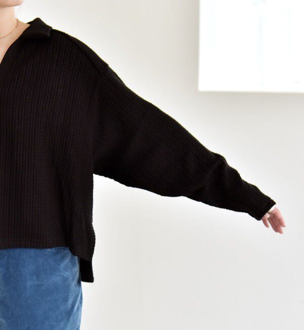 quaranciel「quaranciel:〈手洗い可能〉ケーブル ジャージー ラガー プルオーバー」|Tシャツ・カットソー|