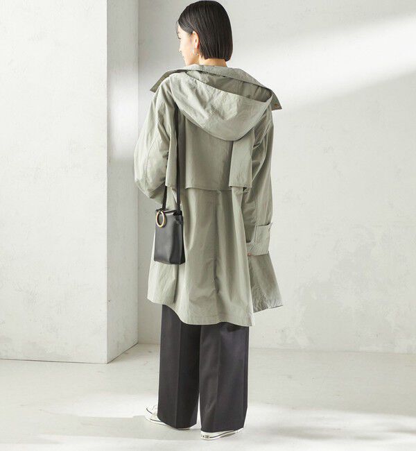 SHIPS for women「〈手洗い可 / 撥水加工 / UVカット〉 スタンドカラー フード コート」|その他|