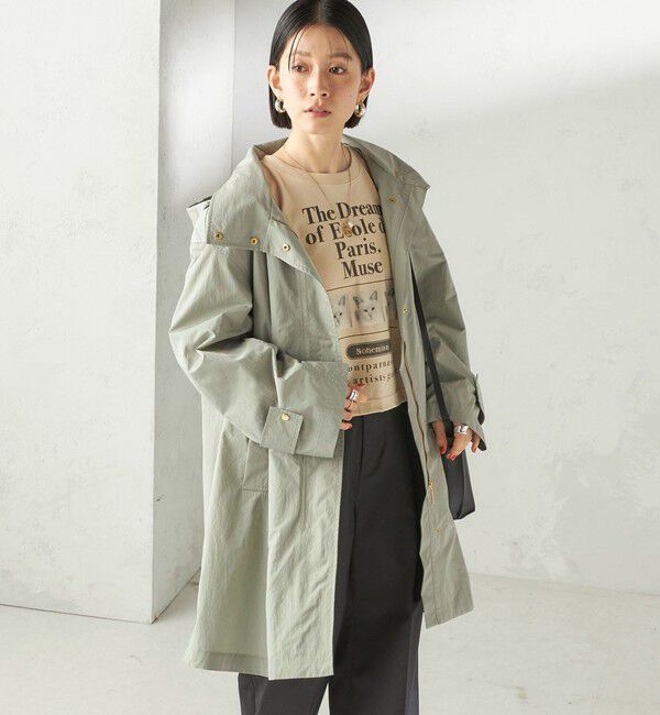 SHIPS for women「〈手洗い可 / 撥水加工 / UVカット〉 スタンドカラー フード コート」|その他|