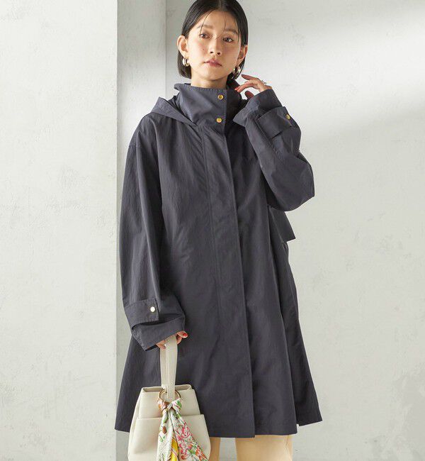 SHIPS for women「〈手洗い可 / 撥水加工 / UVカット〉 スタンドカラー フード コート」|その他|