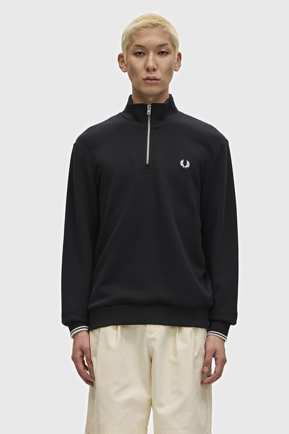 FRED PERRY 「Half Zip Sweatshirt」|スウェット・ジャージ|BLACK