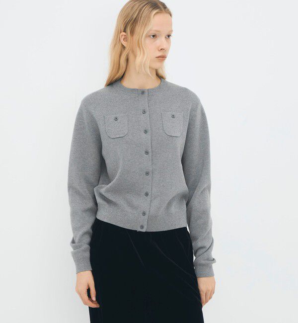 CABaN コットンカシミヤ クルーネックカーディガン グレー　XS 正規品 コットンカシミヤ クルーネックカーディガン（CABaN）｜ルミネの