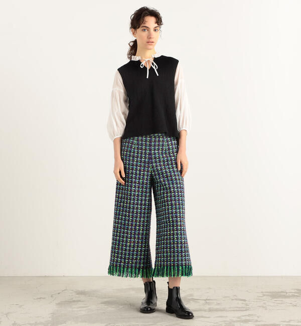 Ballsey「バルキーヤーンジャージーコンビ ボリュームスリーブプルオーバー」|Tシャツ・カットソー|