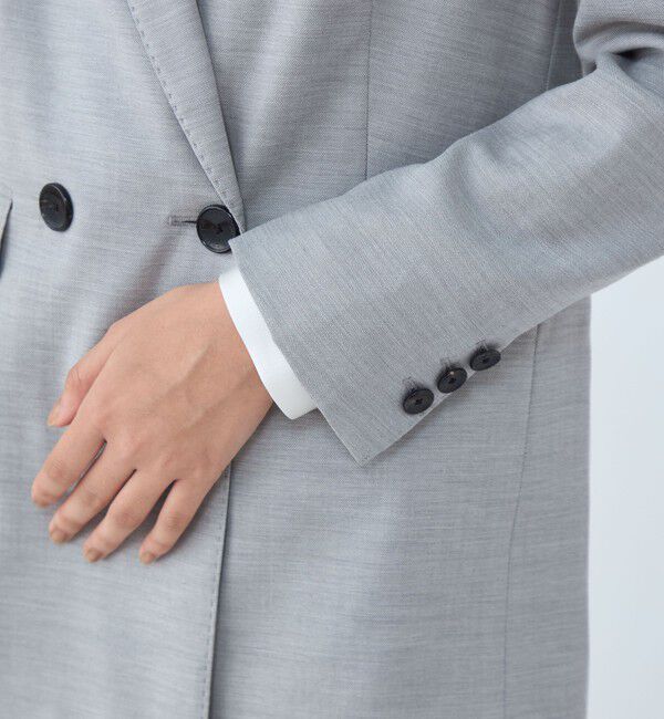 TOMORROWLAND collection「シャイニーピンヘッド ダブルブレストジャケット」|テーラードジャケット|