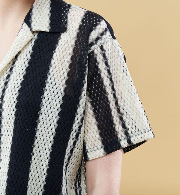 GALERIE VIE「ランダムストライプ オープンカラーシャツ」|シャツ・ブラウス|