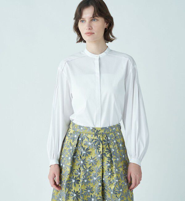 TOMORROWLAND collection「ストレッチブロード ピンタックブラウス」|シャツ・ブラウス|