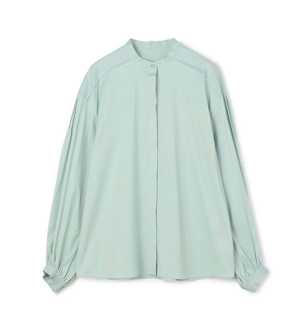 TOMORROWLAND collection「ストレッチブロード ピンタックブラウス」|シャツ・ブラウス|53 グリーン