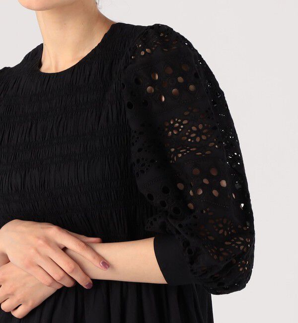 TOMORROWLAND BUYING WEAR「【別注】ne Quittez pas BLACK &times; TOMORROWLAND カットワークスリーブドレス」|ワンピース|