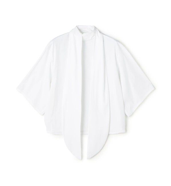 DES PRES「コットンストレッチポプリン タイブラウス」|シャツ・ブラウス|11 ホワイト
