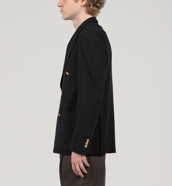 TOMORROWLAND MENS「ウールコットンダブルニット ダブルブレステッド6Bブレザー」|テーラードジャケット|