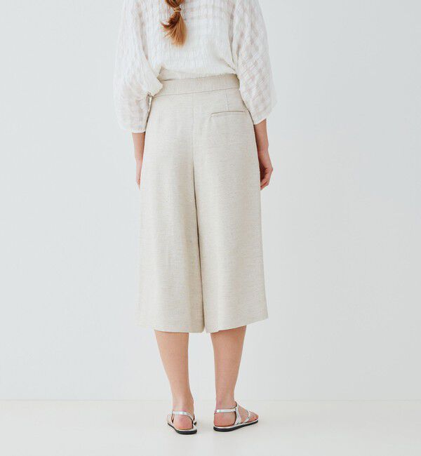 GALERIE VIE「スムースリネン ワイドクロップドパンツ」|その他|