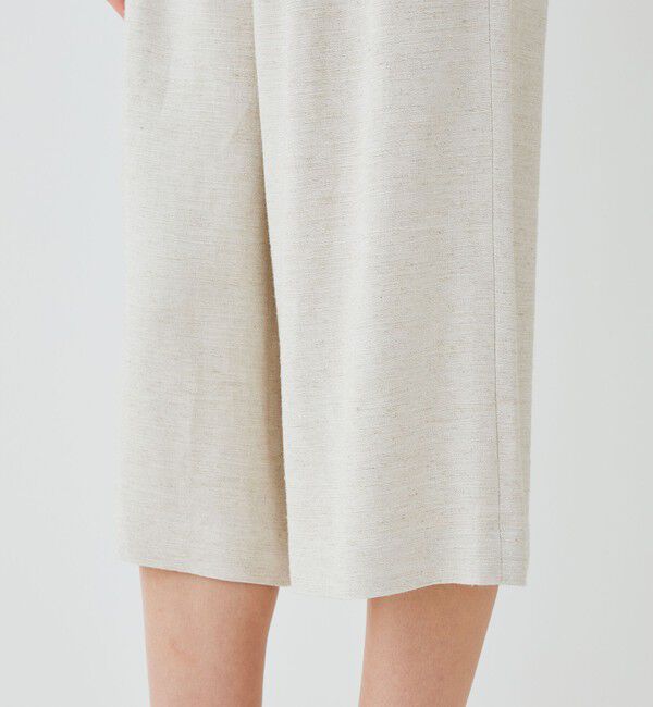 GALERIE VIE「スムースリネン ワイドクロップドパンツ」|その他|