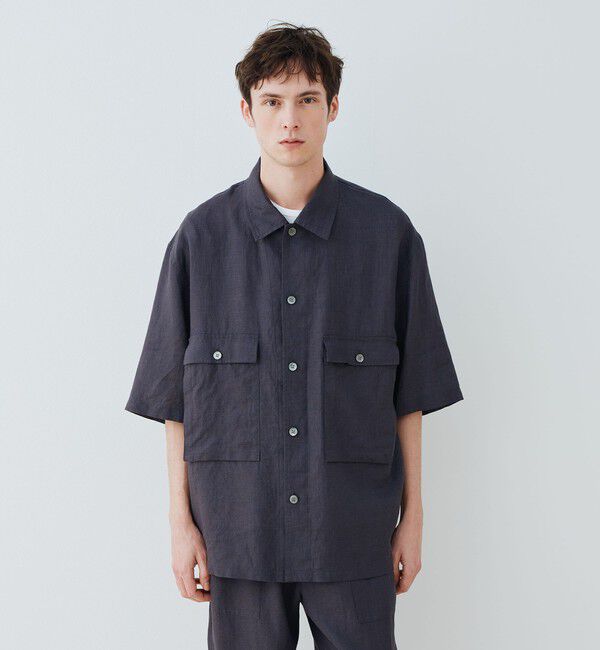 GALERIE VIE「 リネンポプリン サファリシャツ」|シャツ・ブラウス|