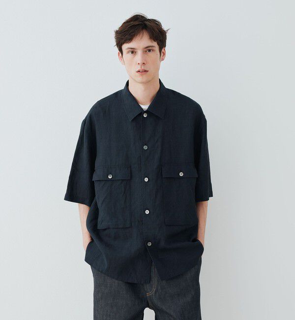 GALERIE VIE「 リネンポプリン サファリシャツ」|シャツ・ブラウス|