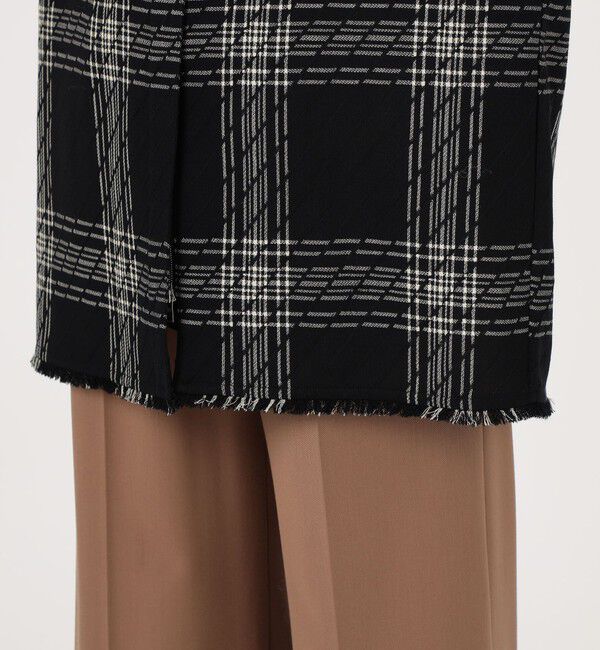 DES PRES「 ハイツイストウールチェック スタンドカラーコート」|その他|