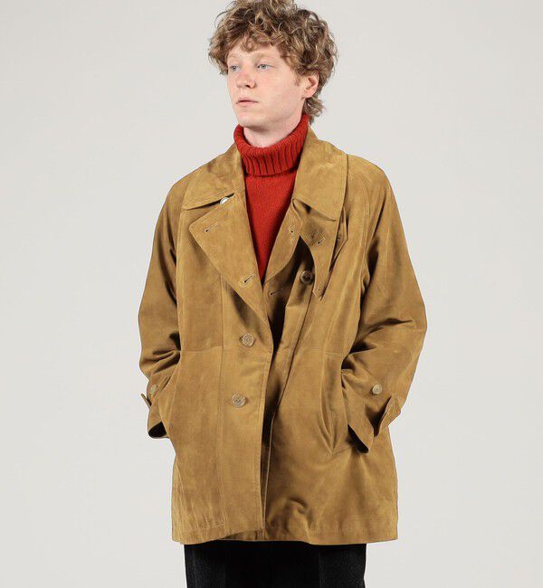 TOMORROWLAND MENS「ゴートスウェード シングルブレステッド ハーフコート」|その他|