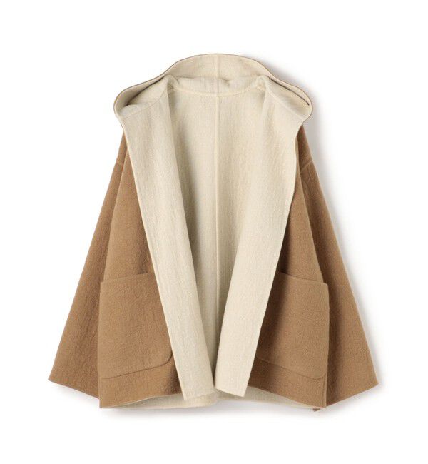 GALERIE VIE「シープライクダブルフェイス フーデッドコート」|その他|43 ベージュ