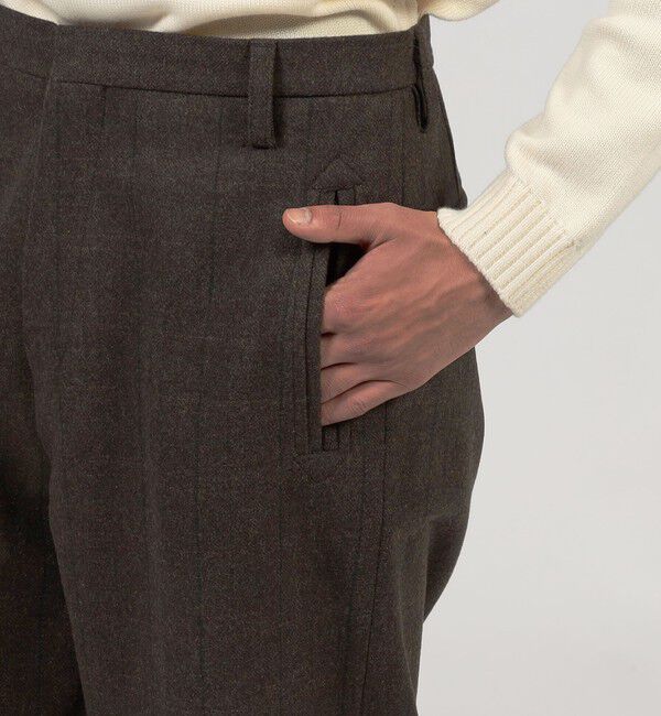 TOMORROWLAND MENS「ウールメルトンストライプ ワイドパンツ」|その他|