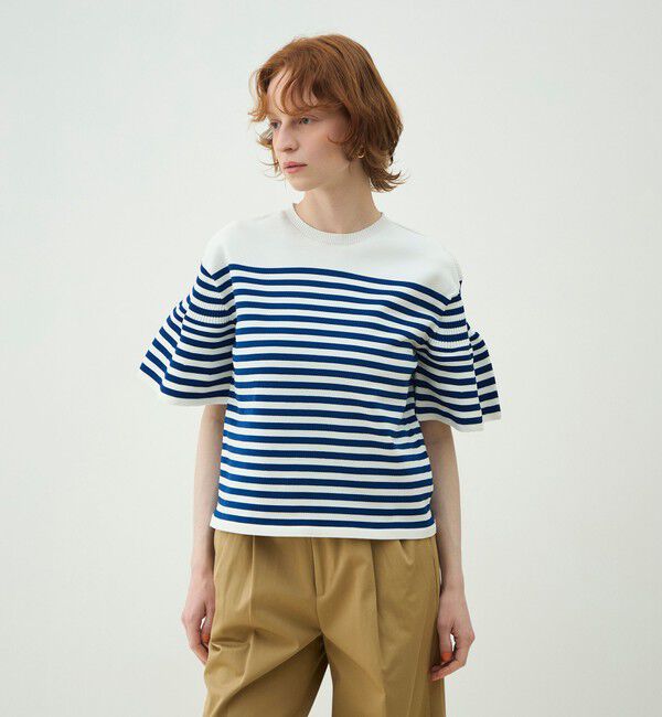 MACPHEE「【WEB先行予約】フォームニット ベルスリーブプルオーバー」|ニット・セーター|