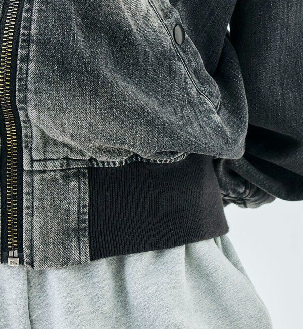 Edition「ブラックデニム MA-1ジャケット」|ブルゾン・スタジャン|