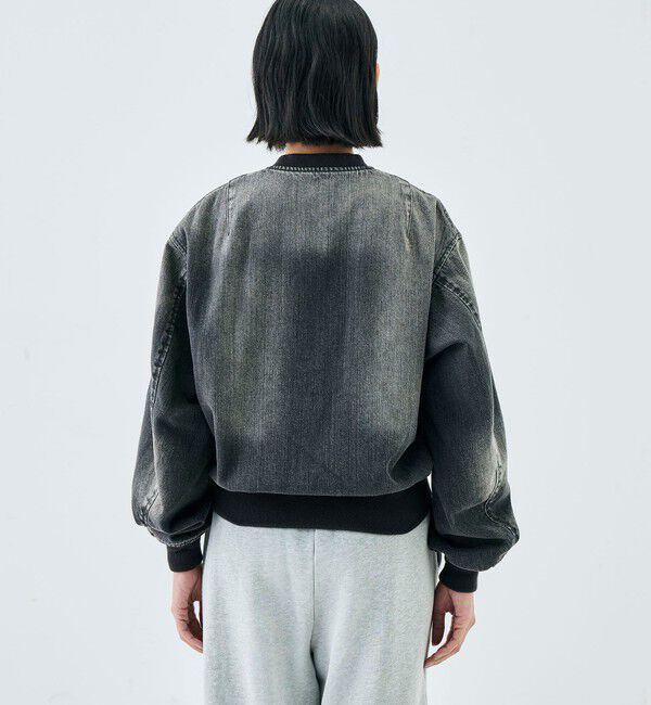 Edition「ブラックデニム MA-1ジャケット」|ブルゾン・スタジャン|