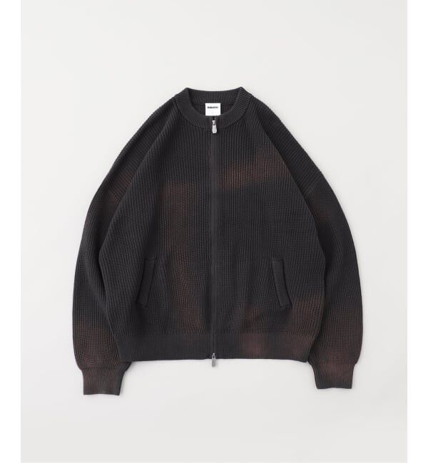 JOINT WORKS「NOMANUAL/ノーマニュアル SPRAY DYEING KNIT ZIP-UP」|ニット・セーター|