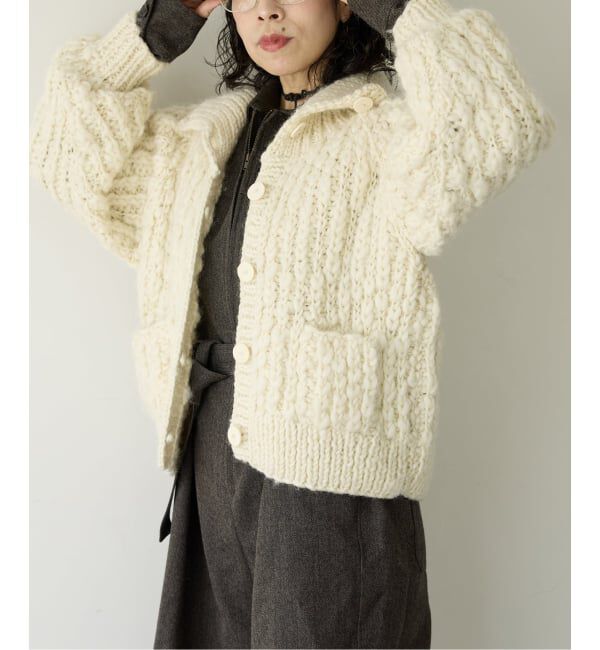 IENA LA BOUCLE「IENA LA BOUCLE スラブウールハンドニットブルゾン」|その他|