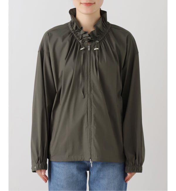 SLOBE IENA「CPウェザーギャザーネックブルゾン」|その他|カーキ