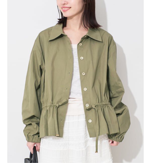 SLOBE IENA「ONE TEASPOON/ワンティースプーン シャツジャケット TIE WAIST COTTON SHI」|その他|カーキ
