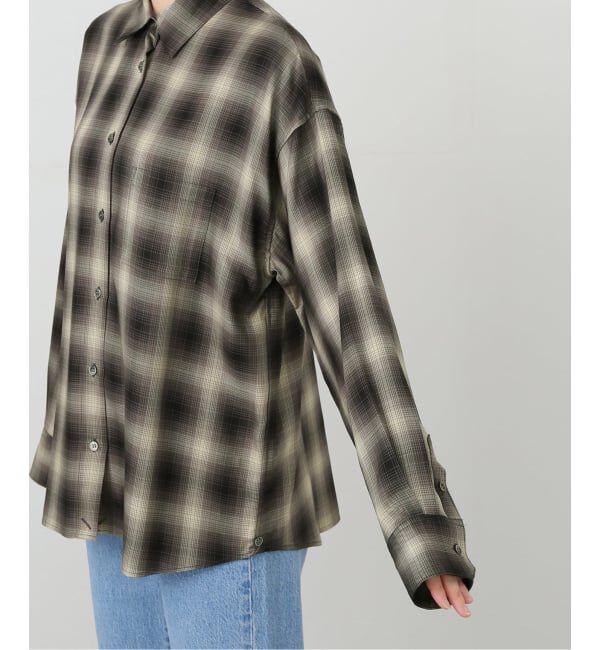 IENA「チェックカシュクールシャツ」|シャツ・ブラウス|